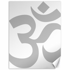 Hindu Om Symbol (gray) Canvas 18  X 24   by abbeyz71