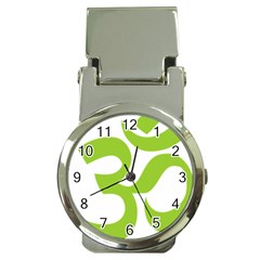 Hindu Om Symbol (lime Green) Money Clip Watches by abbeyz71