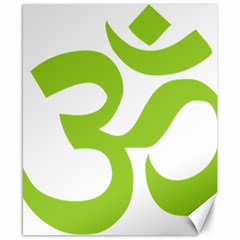 Hindu Om Symbol (lime Green) Canvas 8  X 10  by abbeyz71