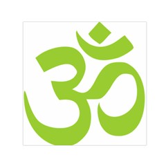 Hindu Om Symbol (lime Green) Small Satin Scarf (square) by abbeyz71