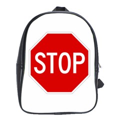 Stop Sign School Bags (xl)  by Valentinaart
