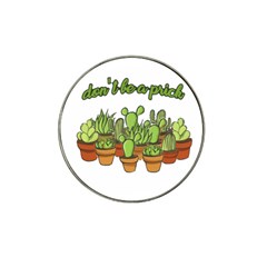Cactus - Dont Be A Prick Hat Clip Ball Marker by Valentinaart