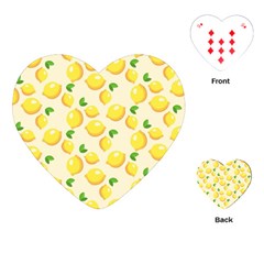 Lemons Pattern Playing Cards (heart)  by Nexatart