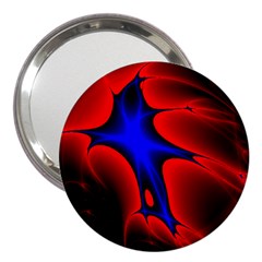 Space Red Blue Black Line Light 3  Handbag Mirrors by Mariart