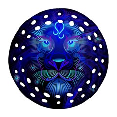 Sign Leo Zodiac Ornament (round Filigree)