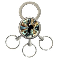 Silver Gold Hole Black Space 3-ring Key Chains