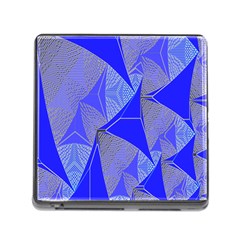 Wave Chevron Plaid Circle Polka Line Light Blue Triangle Memory Card Reader (square) by Mariart