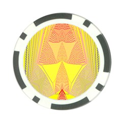 Wave Chevron Plaid Circle Polka Line Light Yellow Red Blue Triangle Poker Chip Card Guard