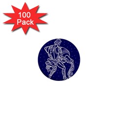 Aquarius Zodiac Star 1  Mini Buttons (100 Pack)  by Mariart