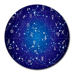 Astrology Illness Prediction Zodiac Star Round Mousepads by Mariart