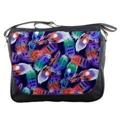 Bird Feathers Color Rainbow Animals Fly Messenger Bags by Mariart