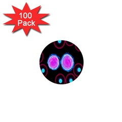 Cell Egg Circle Round Polka Red Purple Blue Light Black 1  Mini Buttons (100 Pack)  by Mariart