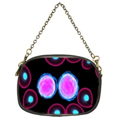 Cell Egg Circle Round Polka Red Purple Blue Light Black Chain Purses (two Sides) 