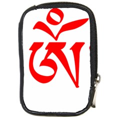 Tibetan Om Symbol (red) Compact Camera Cases by abbeyz71