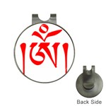 Tibetan Om Symbol (Red) Hat Clips with Golf Markers