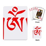 Tibetan Om Symbol (Red) Playing Card