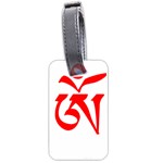 Tibetan Om Symbol (Red) Luggage Tags (One Side) 