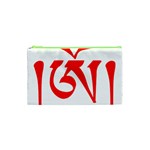 Tibetan Om Symbol (Red) Cosmetic Bag (XS)