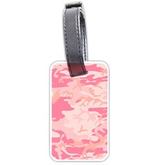 Pink Camo Print Luggage Tags (one Side)  by Nexatart