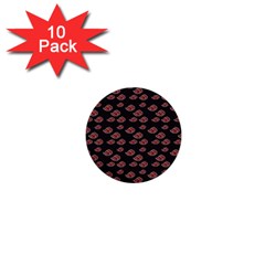 Cloud Red Brown 1  Mini Buttons (10 Pack) 