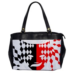 Face Mask Red Black Plaid Triangle Wave Chevron Office Handbags by Mariart