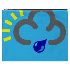 Light Rain Shower Cloud Sun Yellow Blue Sky Cosmetic Bag (xxxl) 