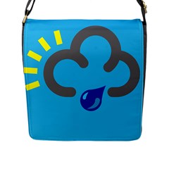 Light Rain Shower Cloud Sun Yellow Blue Sky Flap Messenger Bag (l)  by Mariart