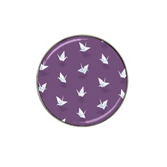 Goose Swan Animals Birl Origami Papper White Purple Hat Clip Ball Marker (10 Pack)