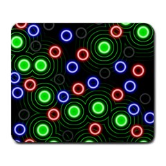 Neons Couleurs Circle Light Green Red Line Large Mousepads by Mariart