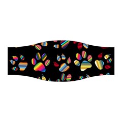 Colorful Paw Prints Pattern Background Reinvigorated Stretchable Headband by Nexatart