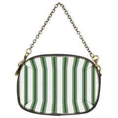 Plaid Line Green Line Vertical Chain Purses (one Side)  by Mariart