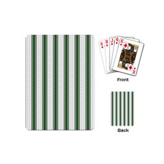 Plaid Line Green Line Vertical Playing Cards (mini) 