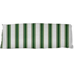 Plaid Line Green Line Vertical Body Pillow Case Dakimakura (two Sides)