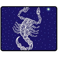 Scorpio Zodiac Star Fleece Blanket (medium)  by Mariart