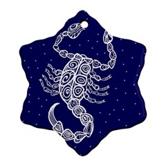 Scorpio Zodiac Star Ornament (snowflake) by Mariart