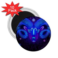 Sign Aries Zodiac 2 25  Magnets (10 Pack) 