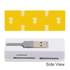 Waveform Disco Wahlin Retina White Yellow Vertical Memory Card Reader (stick)  by Mariart