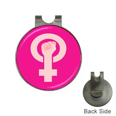 Women Safety Feminist Nail Strong Pink Circle Polka Hat Clips With Golf Markers