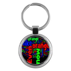 Writing Color Rainbow Key Chains (round) 
