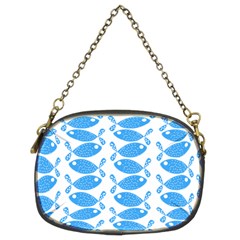 Fish Pattern Background Chain Purses (two Sides)  by Nexatart