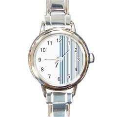 Lines Round Italian Charm Watch by ValentinaDesign