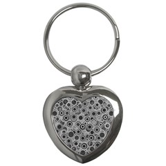 Abstract Grey End Of Day Key Chains (heart)  by Ivana