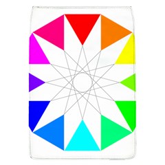 Rainbow Dodecagon And Black Dodecagram Flap Covers (l)  by Nexatart