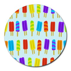 Popsicle Pattern Round Mousepads by Nexatart