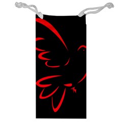 Dove Red Black Fly Animals Bird Jewelry Bag