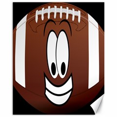 Happy Football Clipart Excellent Illustration Face Canvas 11  X 14  