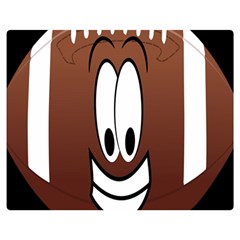 Happy Football Clipart Excellent Illustration Face Double Sided Flano Blanket (medium) 