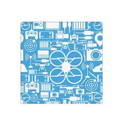 Drones Registration Equipment Game Circle Blue White Focus Satin Bandana Scarf by Mariart