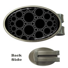 Plane Circle Round Black Hole Space Money Clips (oval)  by Mariart