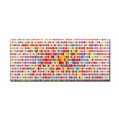 Random Sized Cube Multiple Plaid Color Rainbow Cosmetic Storage Cases